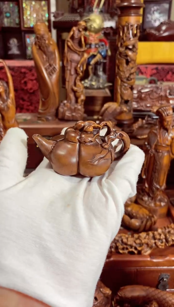 小叶黄杨小件扁桃壶