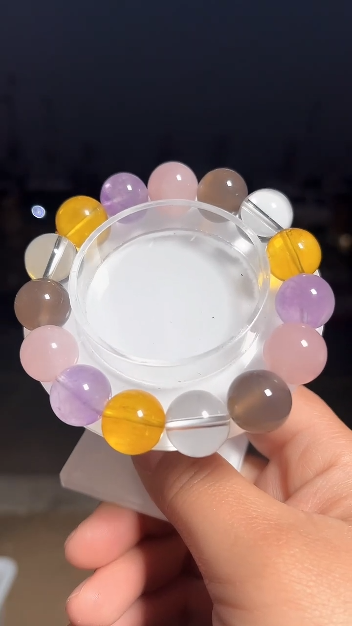 【闪购商品】水晶手链未镶嵌天然DIY手串多样性发一14mm