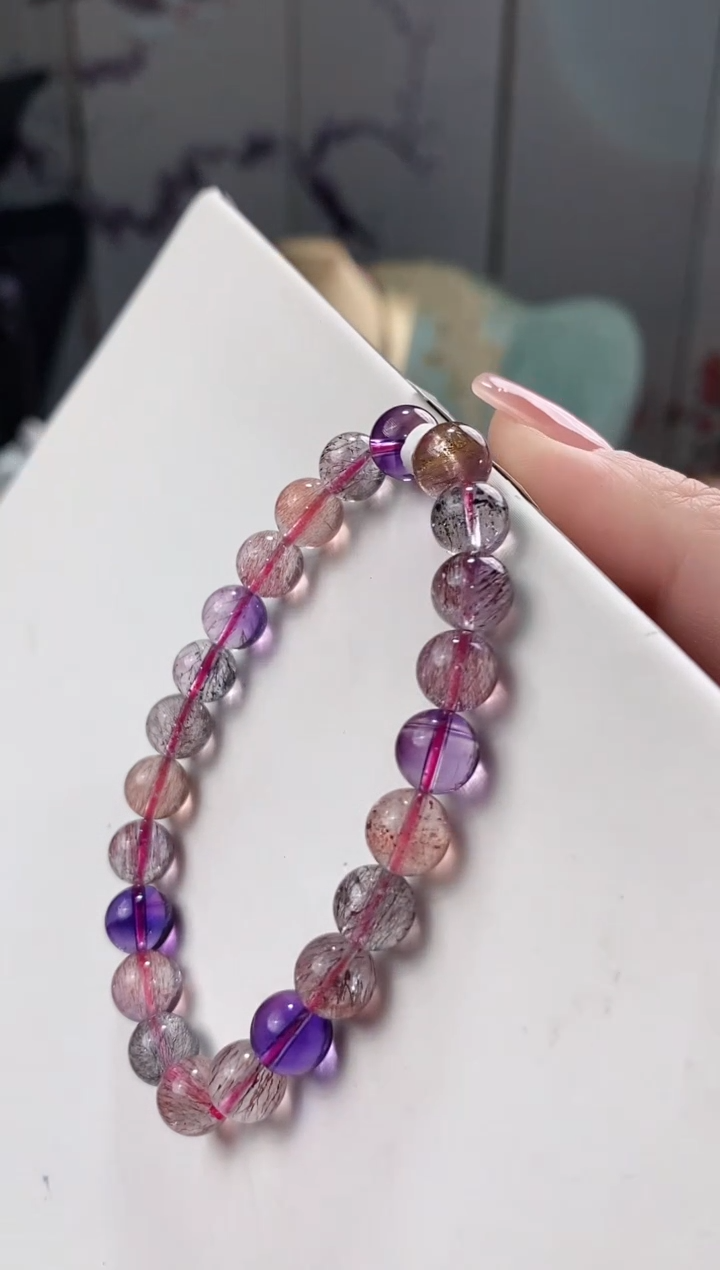 【闪购商品】紫晶超七单圈8*银S925镶嵌多人多样性发其一