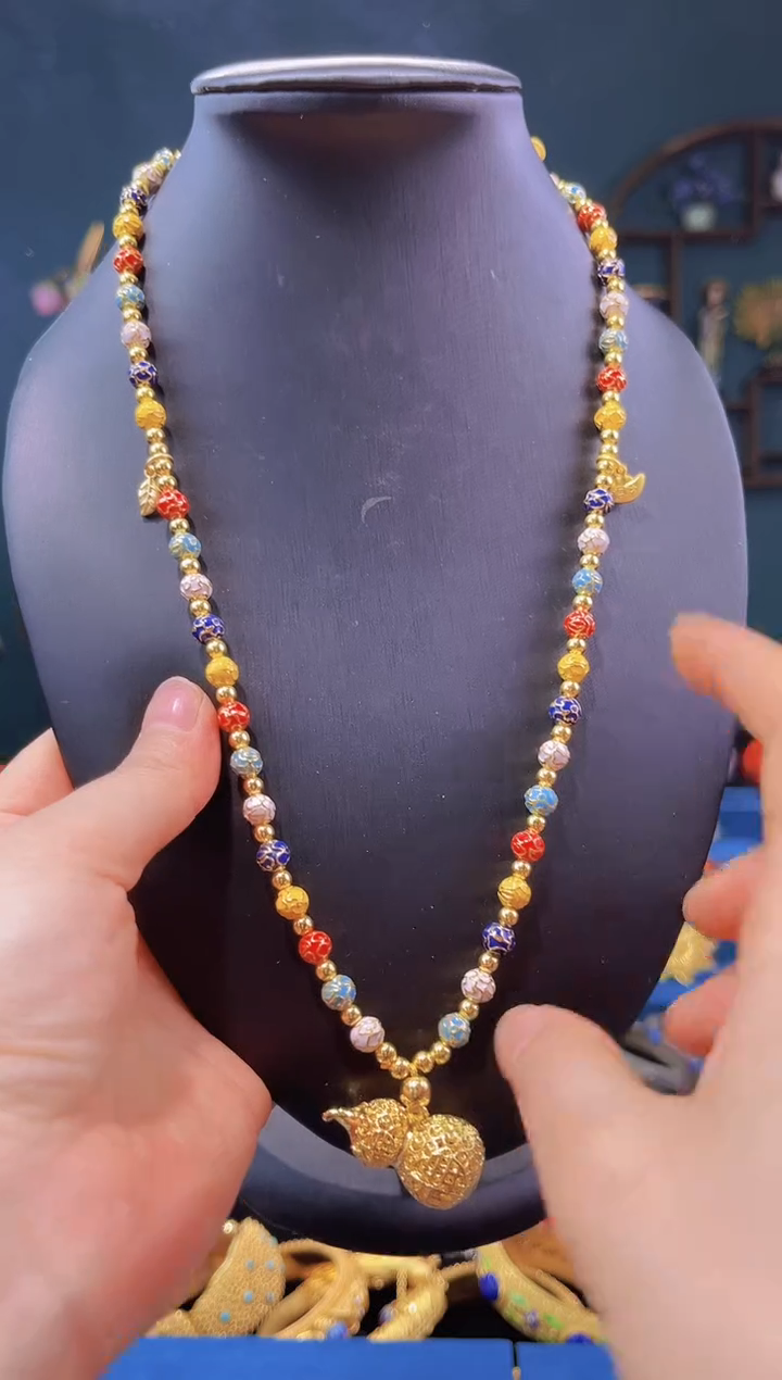 【闪购商品】非遗绝技 景泰蓝项链 多宝