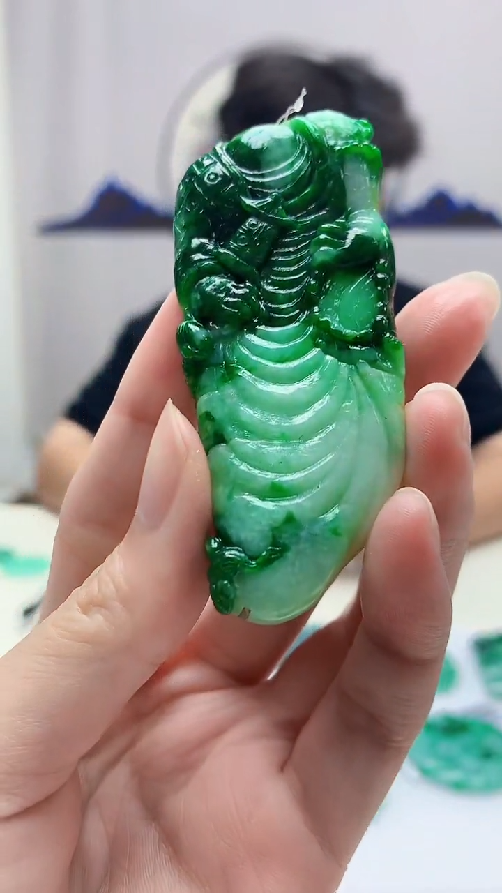 定制翡翠未镶嵌4688zm-毛货挂件76
