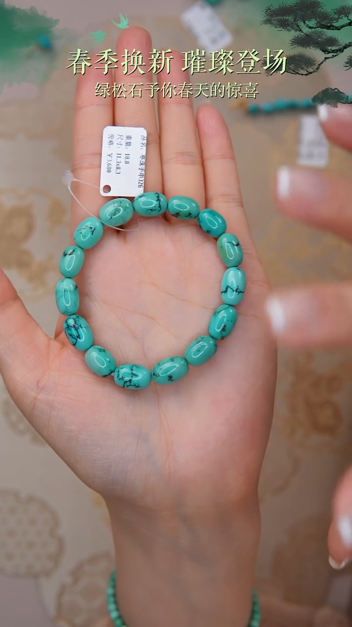 【闪购商品】未镶嵌绿松石手链1
