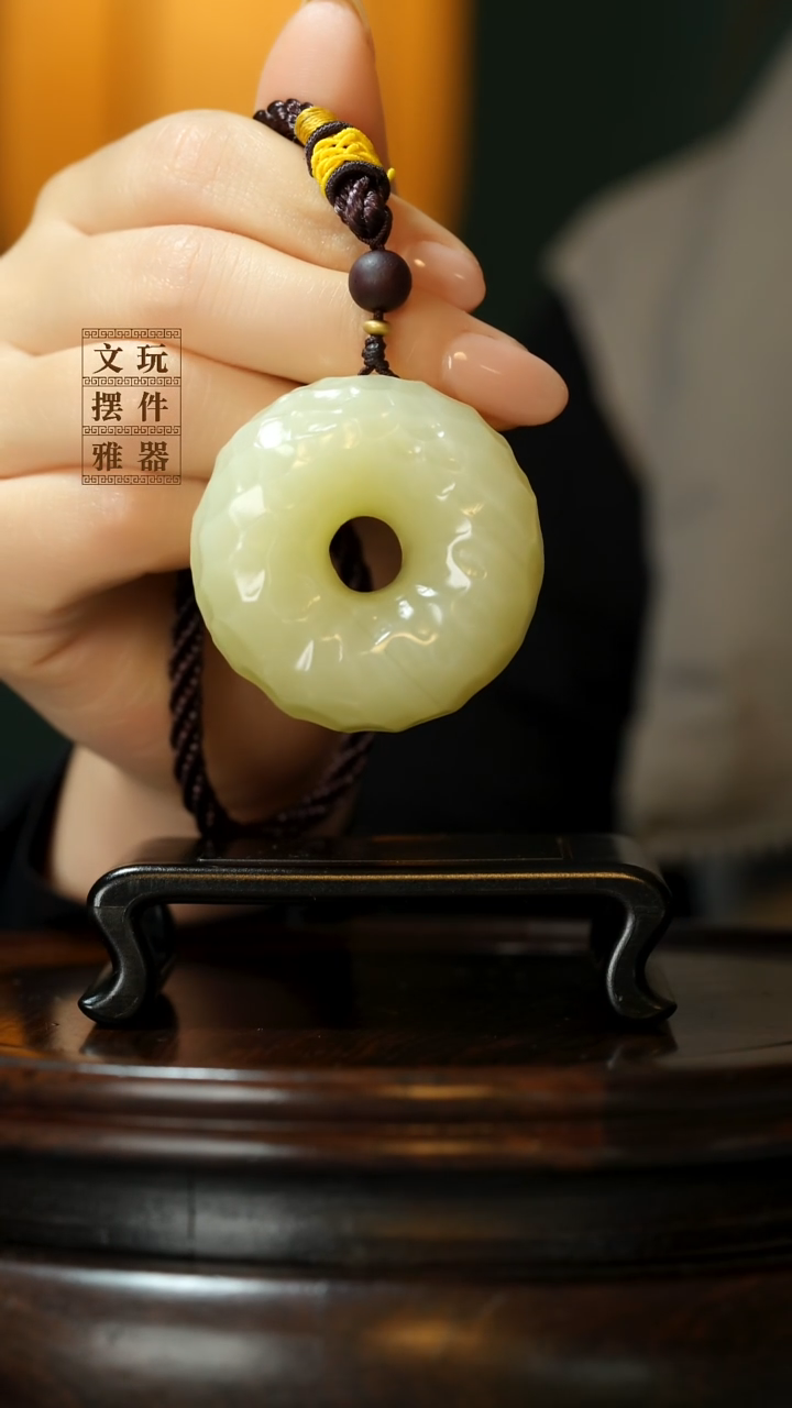 玉《平安扣》手把件摆件