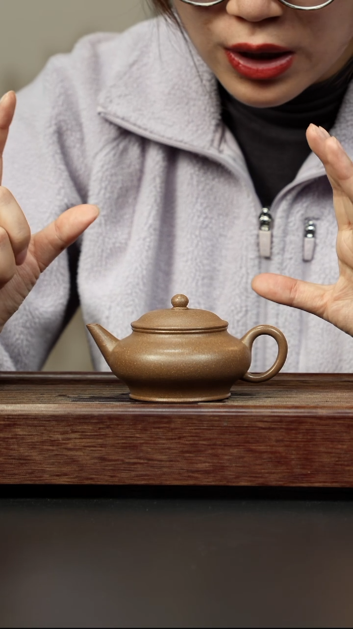 茶壶紫砂芝麻绿 矮水平