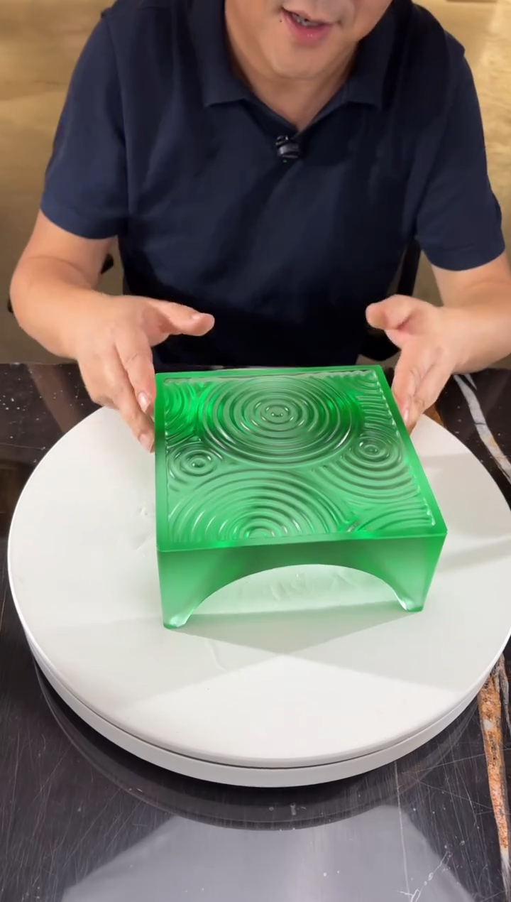 摆件祖母绿壶承艺术摆件