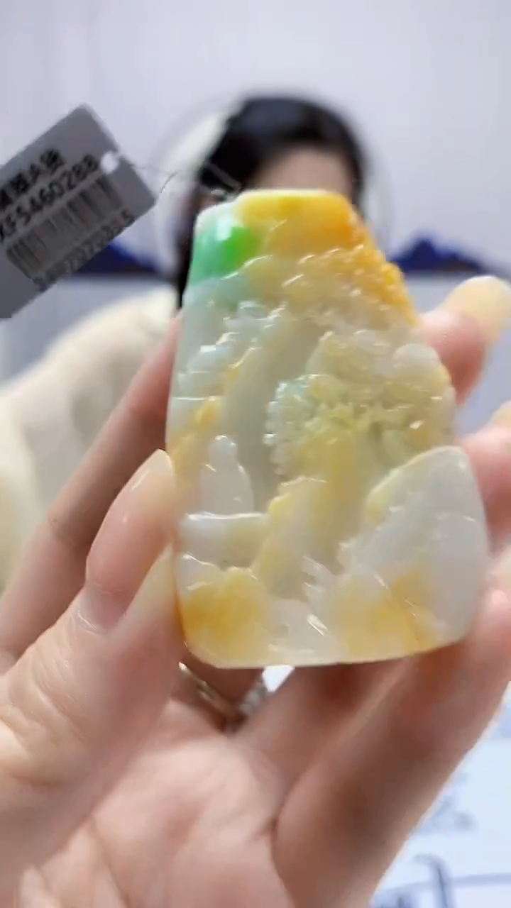 定制翡翠未镶嵌0405DD-毛货挂件32