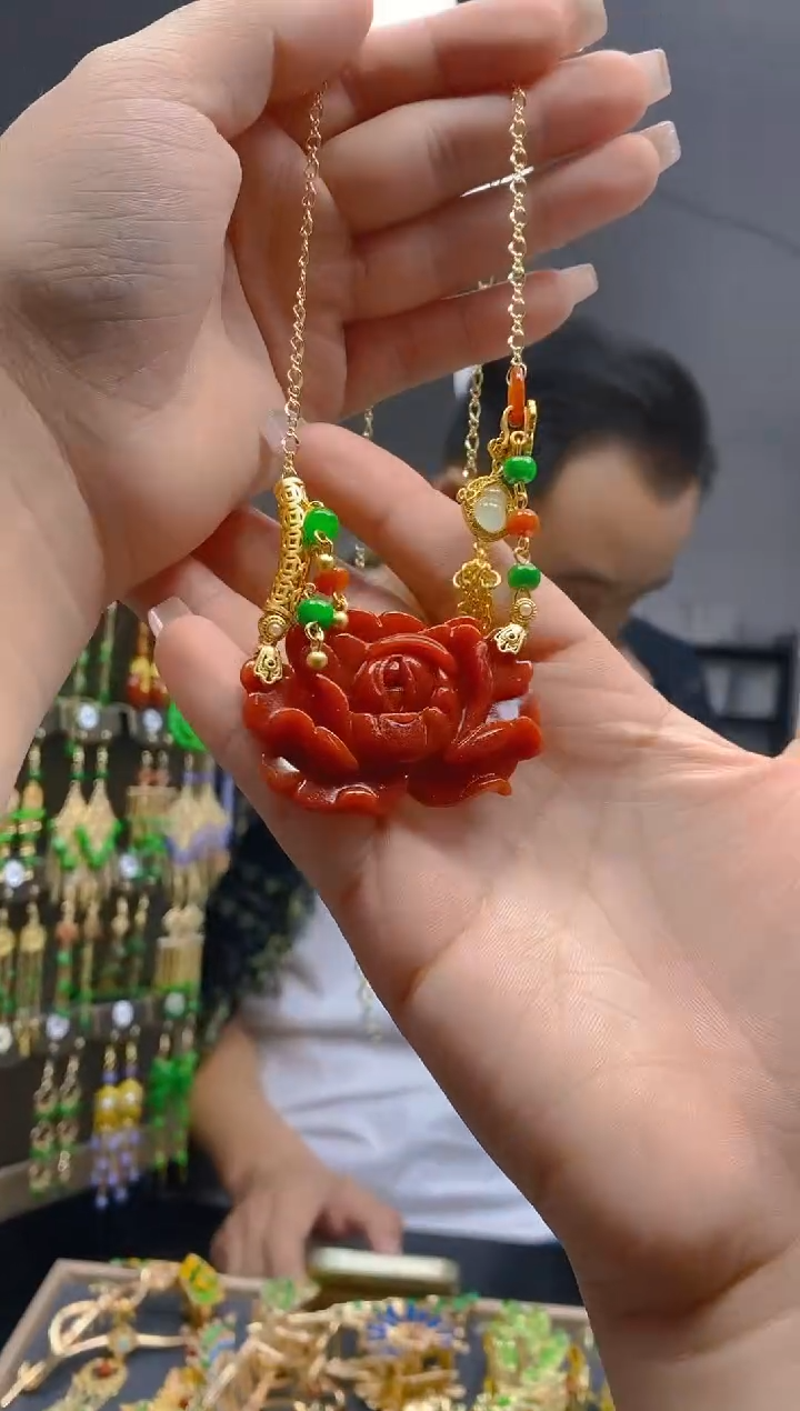 【闪购商品】翡翠耳饰合金390翡翠锁骨链