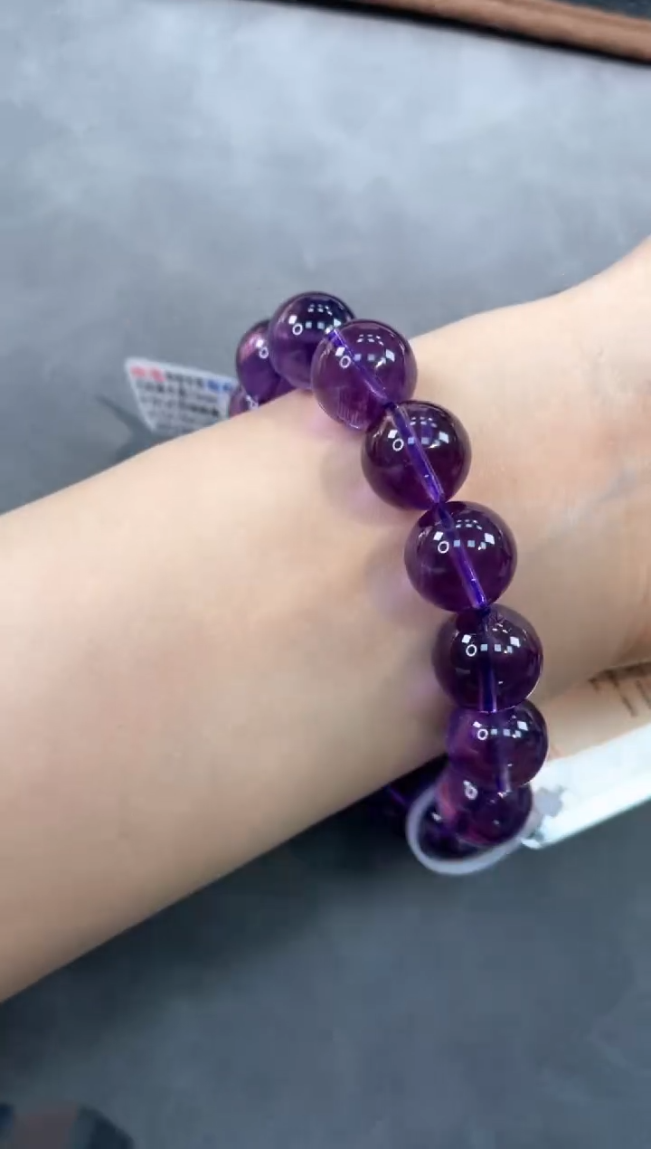 【闪购商品】紫晶手链未镶嵌12号巴西紫水单圈13mm