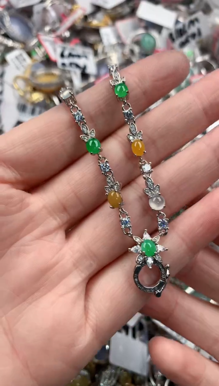 银S925镶嵌戒指翡翠444                   6