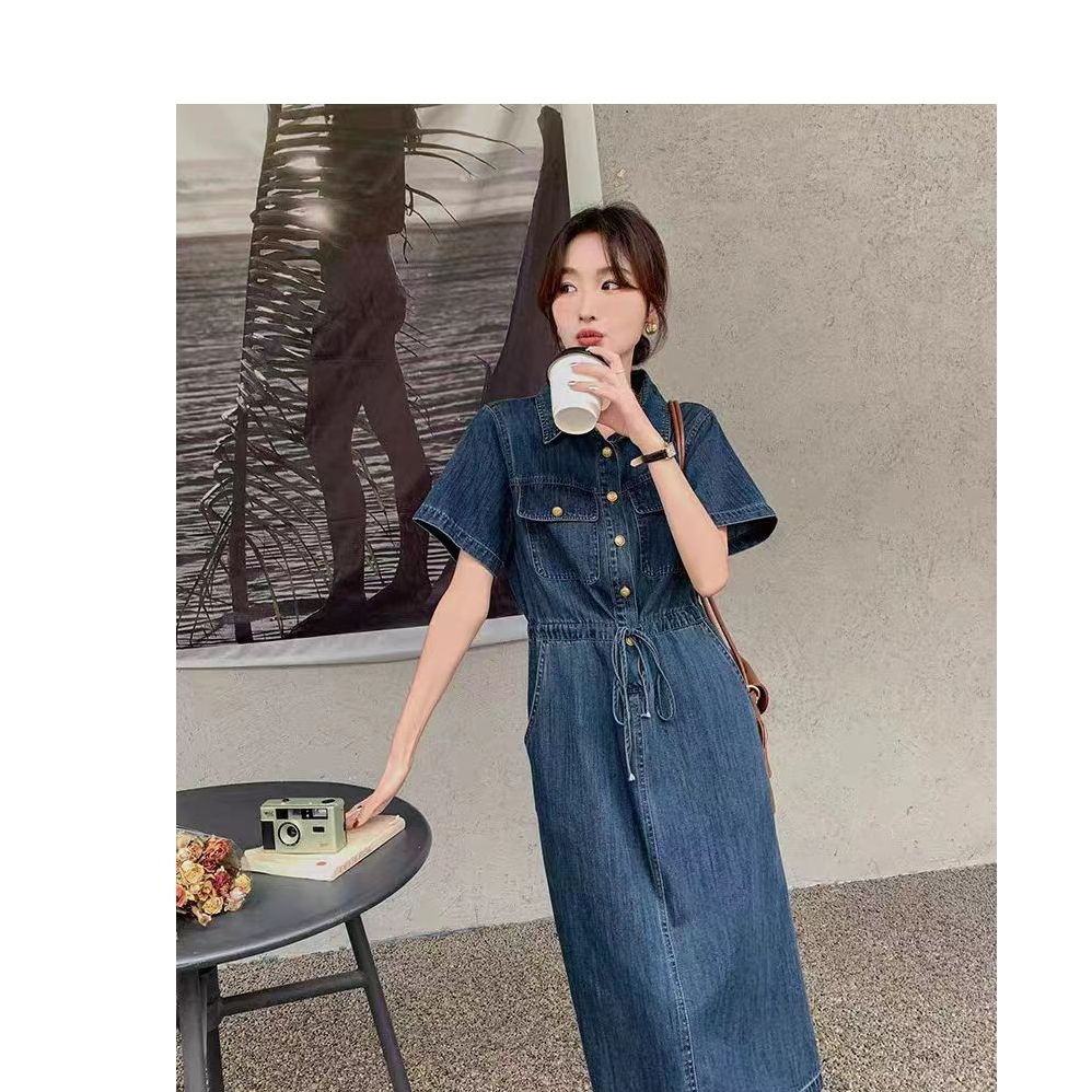 1号牛仔连衣裙过款链接，以直播为准，默认瑕疵