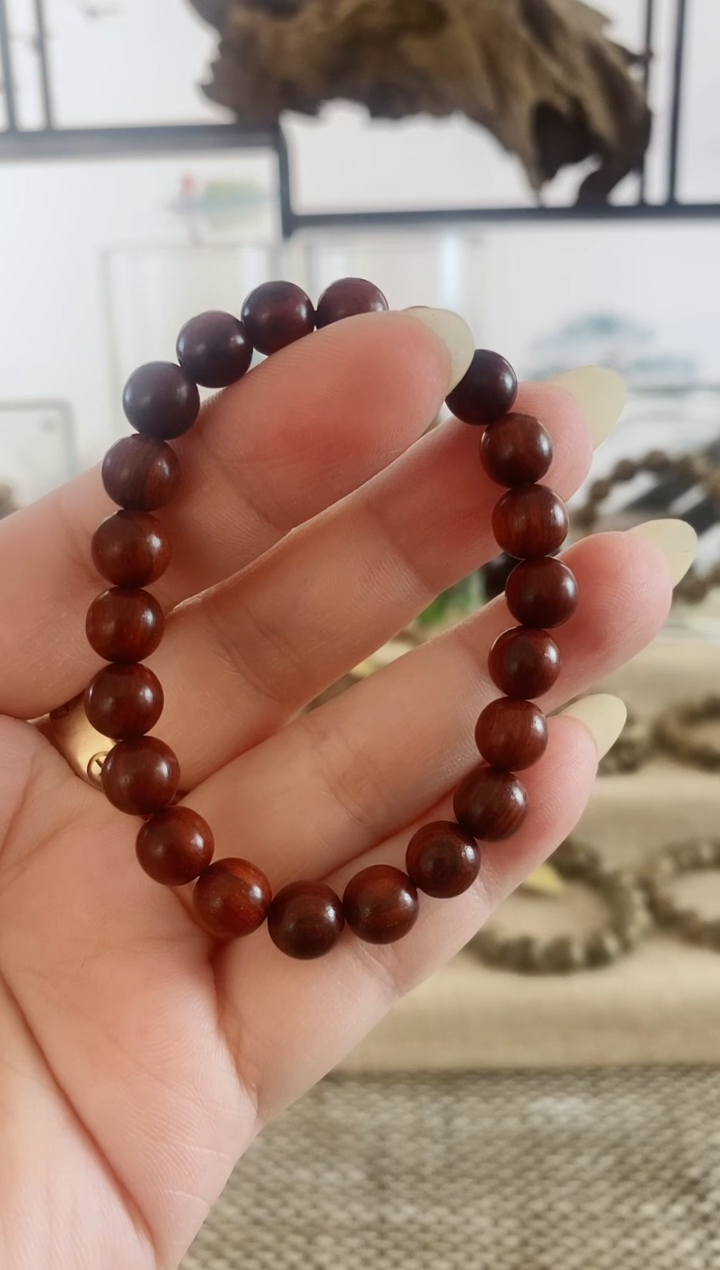 铁木豆（红檀）手串/手链巴西猫眼红檀老料8MM单圈