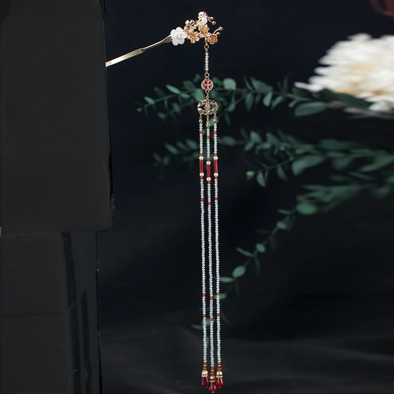 古悦倾城【千蕊发簪】古风长流苏发簪中国风汉服配饰中式古典发饰