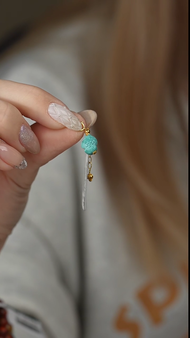 【闪购商品】绿松石滴流18K金镶嵌A15（多样性发一件）