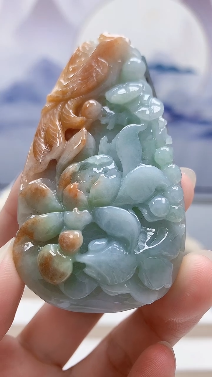 未镶嵌定制翡翠5160ry-毛货挂件