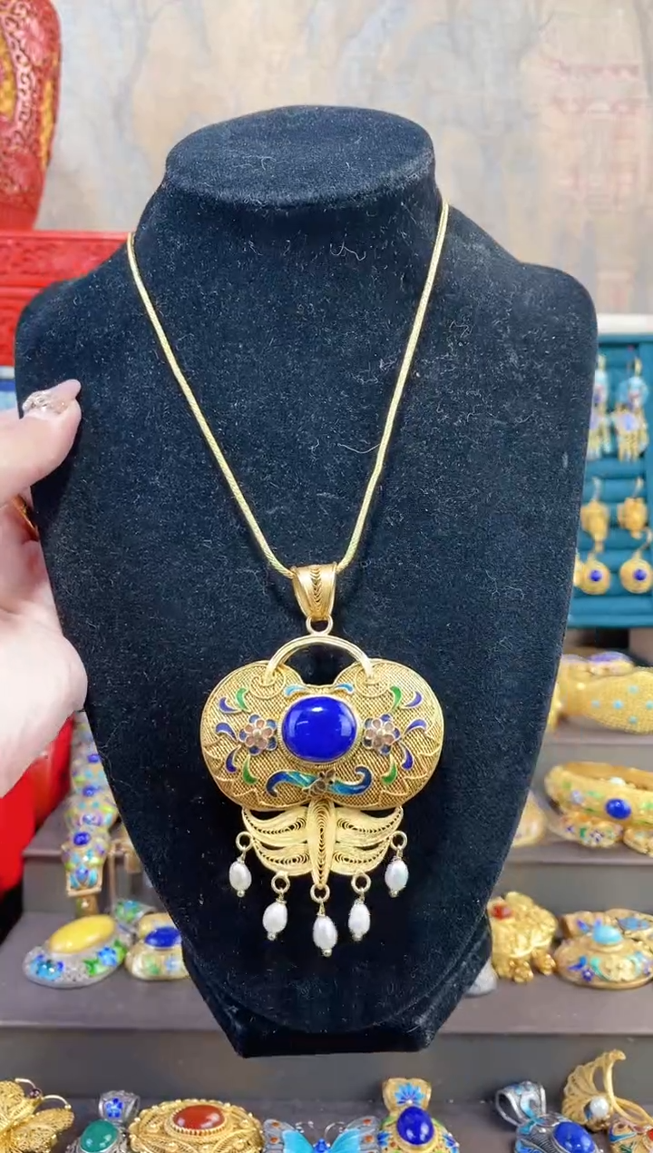 【闪购商品】 非遗绝技花丝镶嵌吊坠