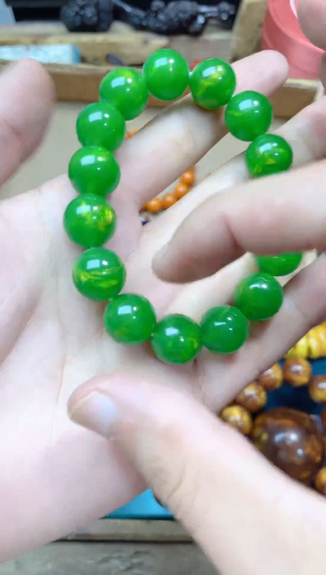 未镶嵌琥珀手链点击链接下单即可