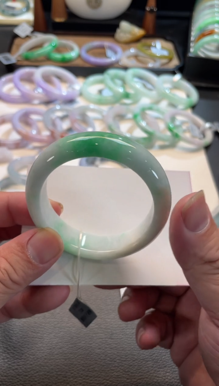 未镶嵌手镯翡翠109号 53正圈