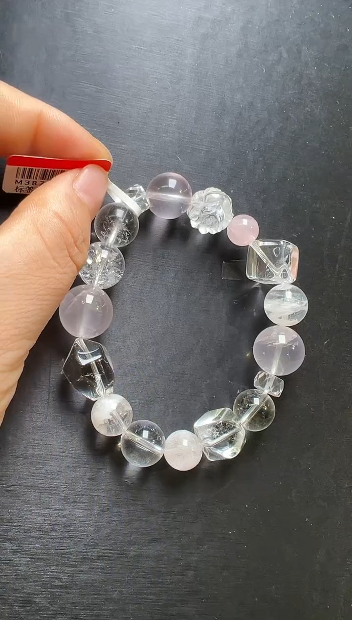 未镶嵌手串水晶璞*白水晶配比手串 M38751 