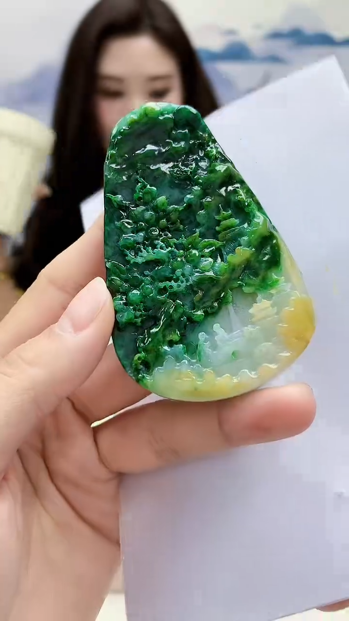 未镶嵌定制翡翠4829lr-毛货挂件41