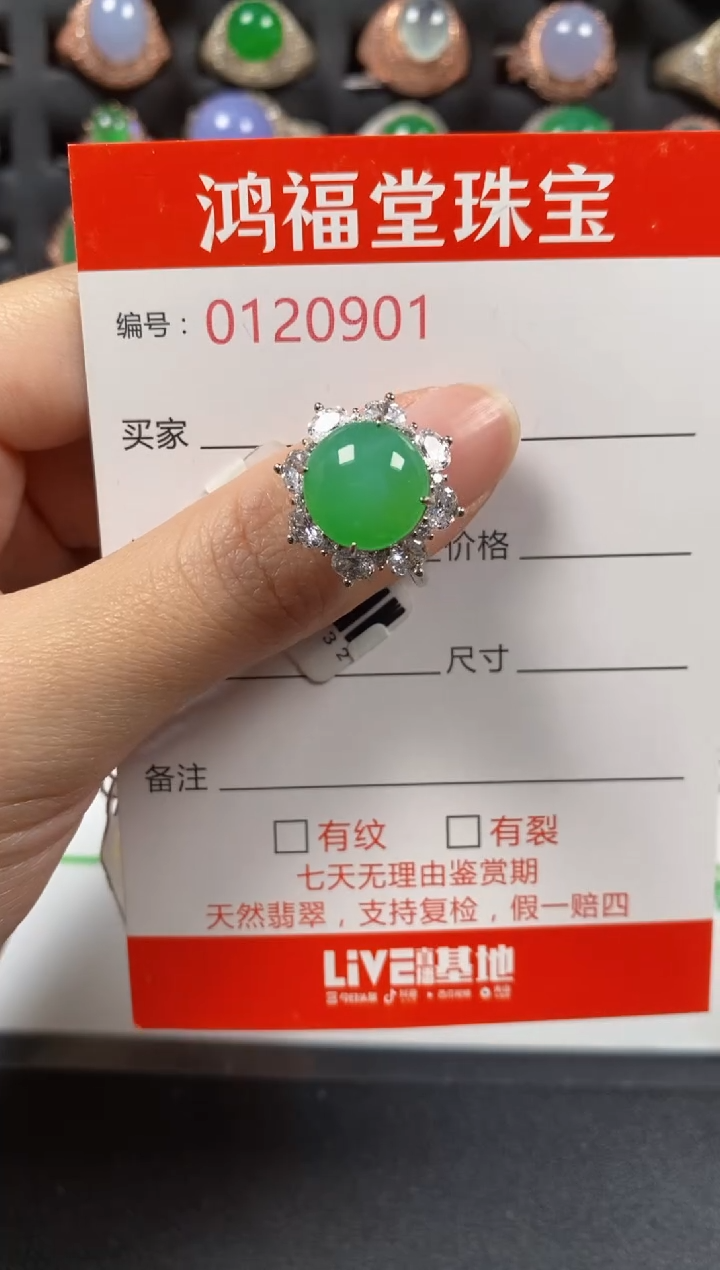银S925镶嵌戒指翡翠万**意0901