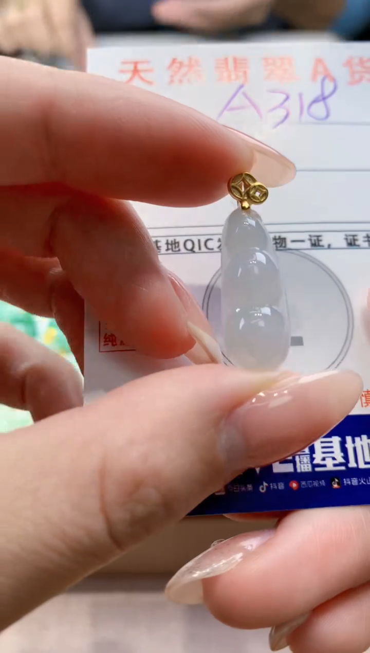 颈饰未镶嵌翡翠天然翡翠挂件