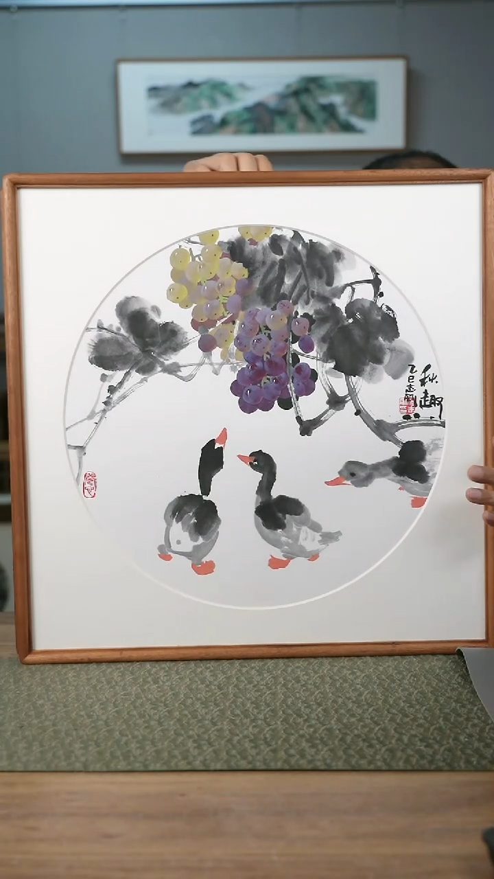 书法协会会员老师带框作品-