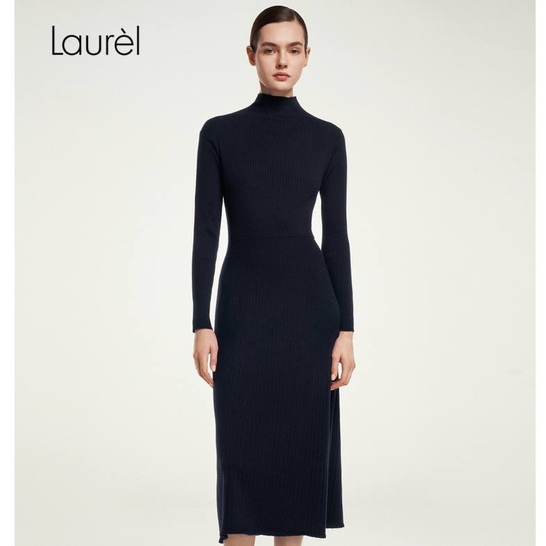 【粉丝专享】Laurel冬新款宝藏蓝连衣裙女LWL354M02800