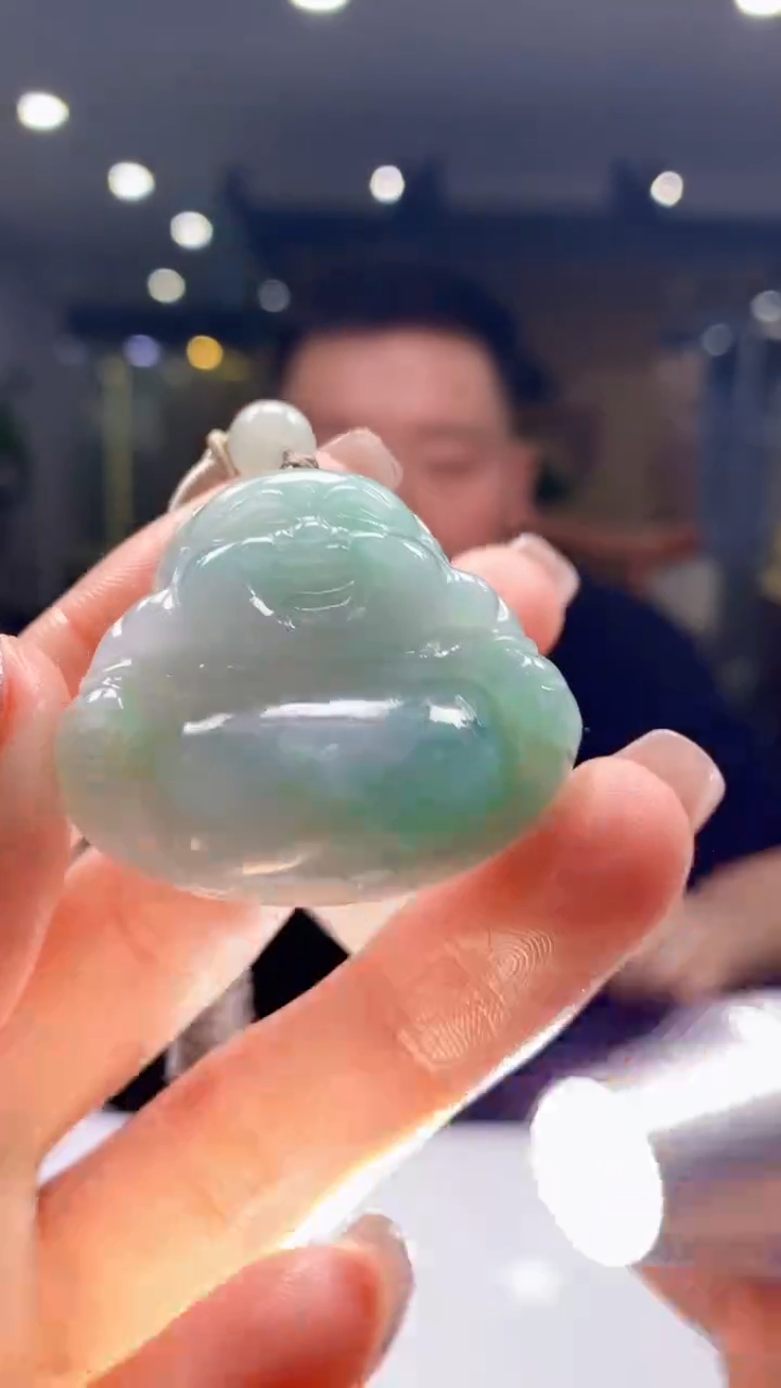 【闪购商品】定制翡翠未镶嵌1019ry-毛货挂件34