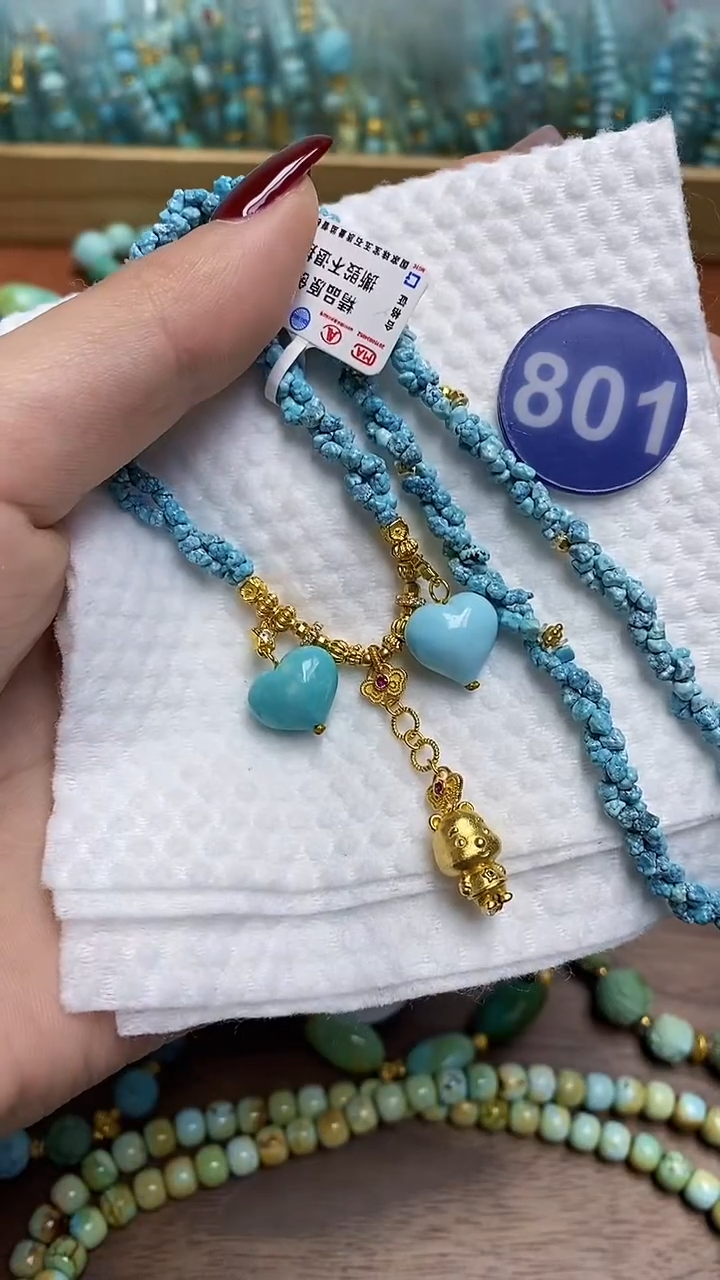 【闪购商品】绿松石项链银S925镶嵌801