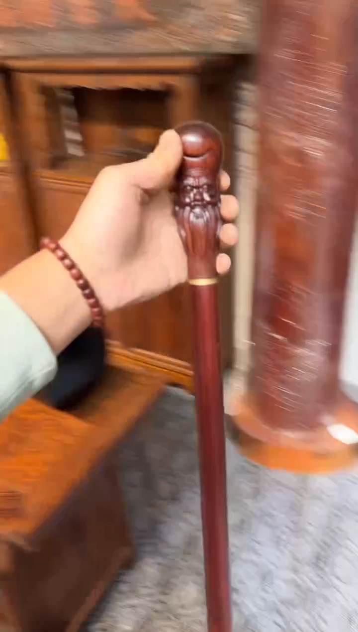 檀香紫檀（小叶紫檀）小叶紫檀拐杖圆头1111