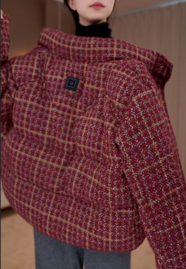 Y402女冬季2026年气质新款高端红色洋气羽绒服外套