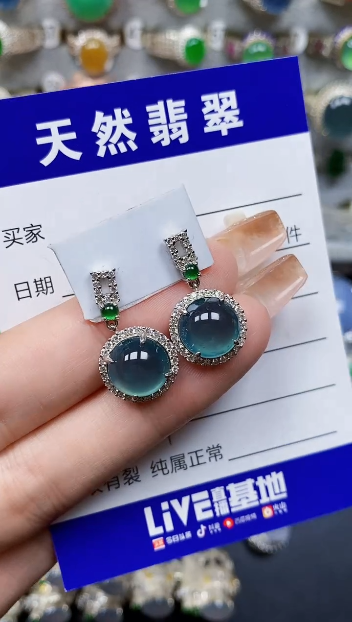 翡翠戒指银S925镶嵌147