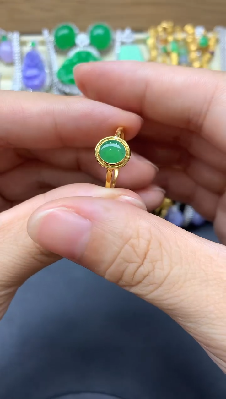 翡翠戒指18K金镶嵌269-中国好珍宝