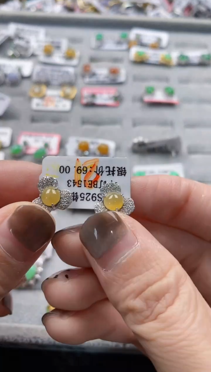 翡翠戒指银S925镶嵌333---4