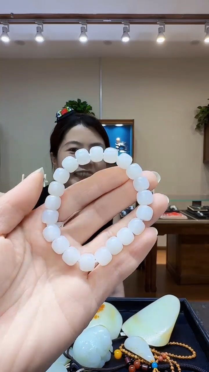 和田玉未镶嵌吊坠(不含链)手串