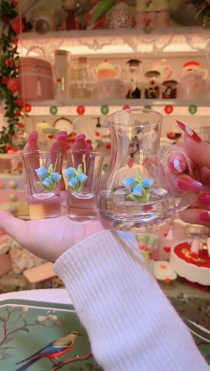 铃兰花酒具套装——手工制作品质好！