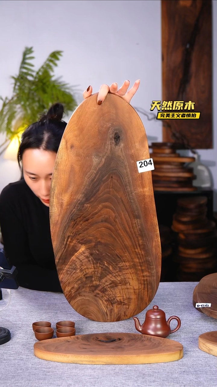 木北美黑胡桃原木.干裂疤结不属于商品质量问题完美主义者慎拍