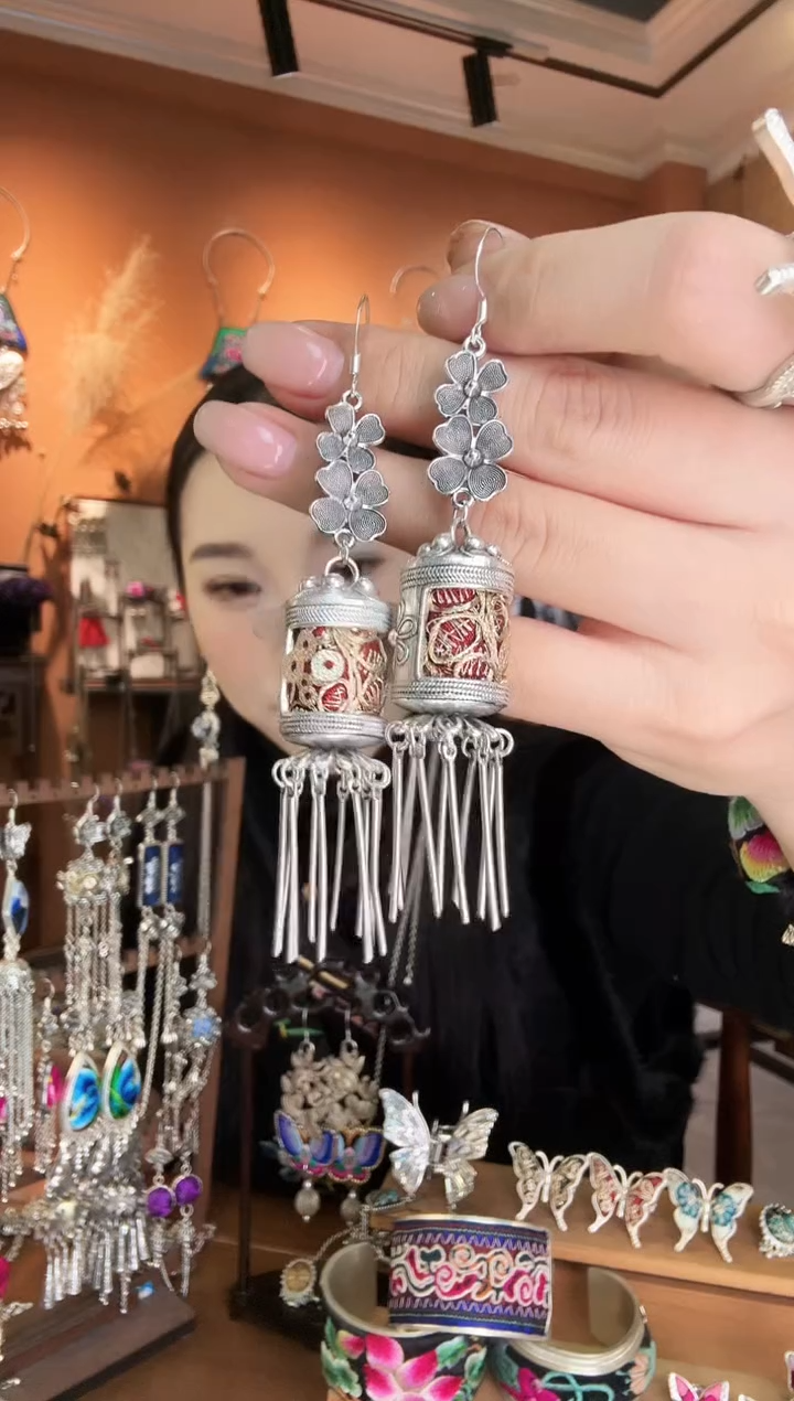 刺绣纯手工民族风耳环