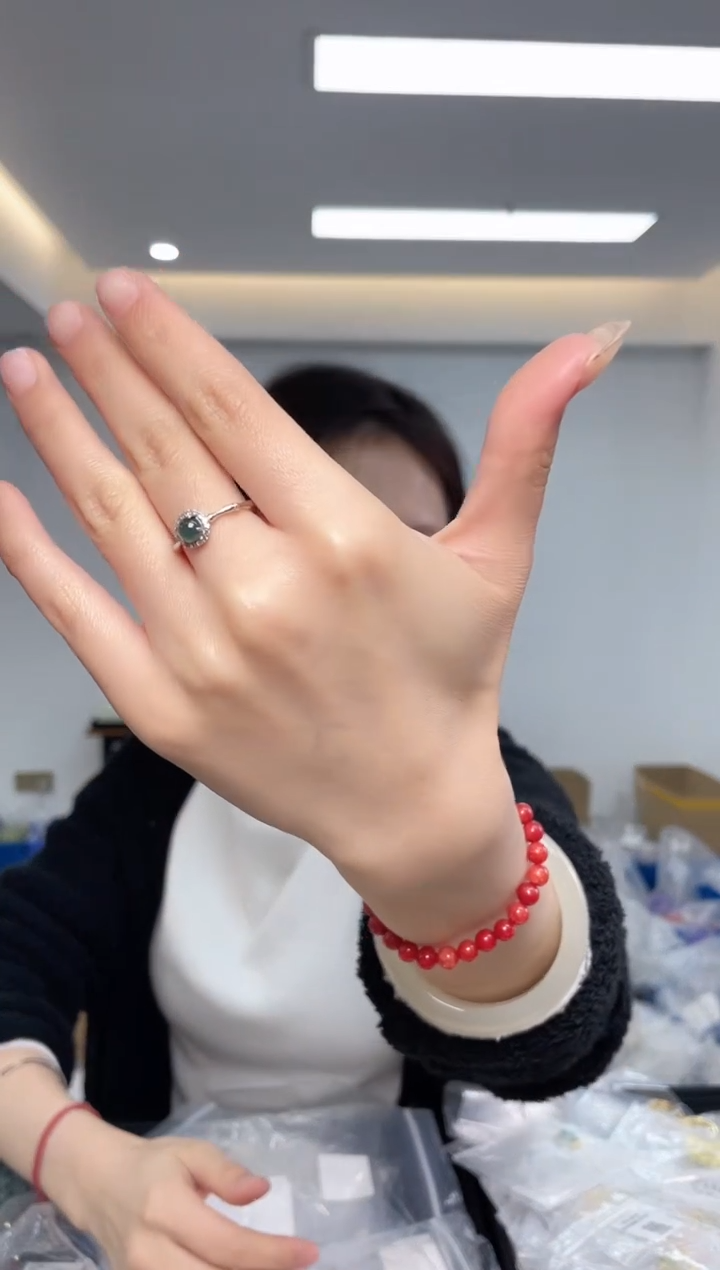 【闪购商品】翡翠戒指银S925镶嵌（多样性单个发货）
