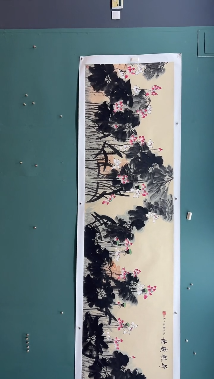 国画荷风盛世-齐一志老师国画作品