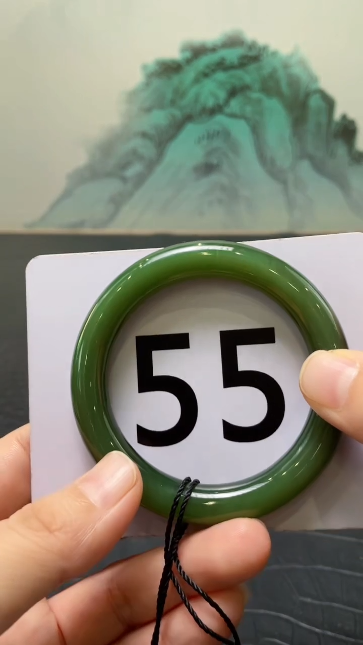 未镶嵌手镯和田玉（碧玉）冬*55