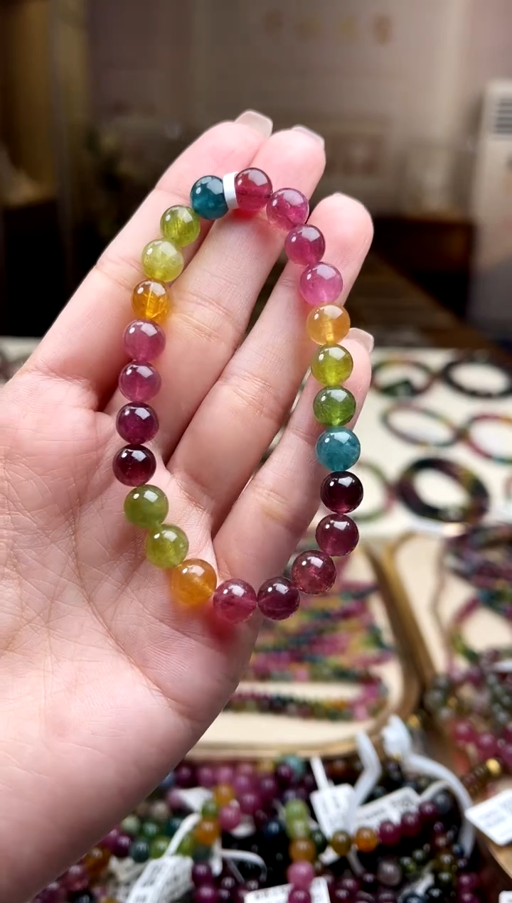 /未镶嵌碧玺7mm+碧玺单圈多样性发货