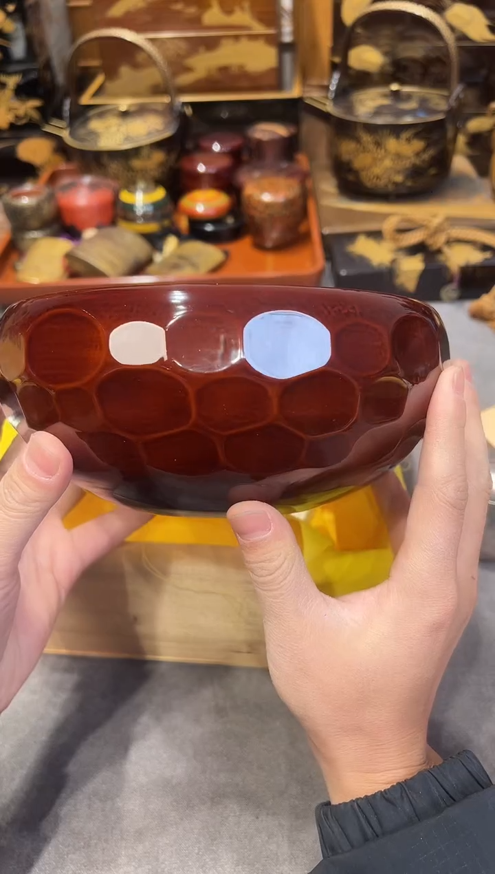 果子钵 大漆漆器大漆漆器