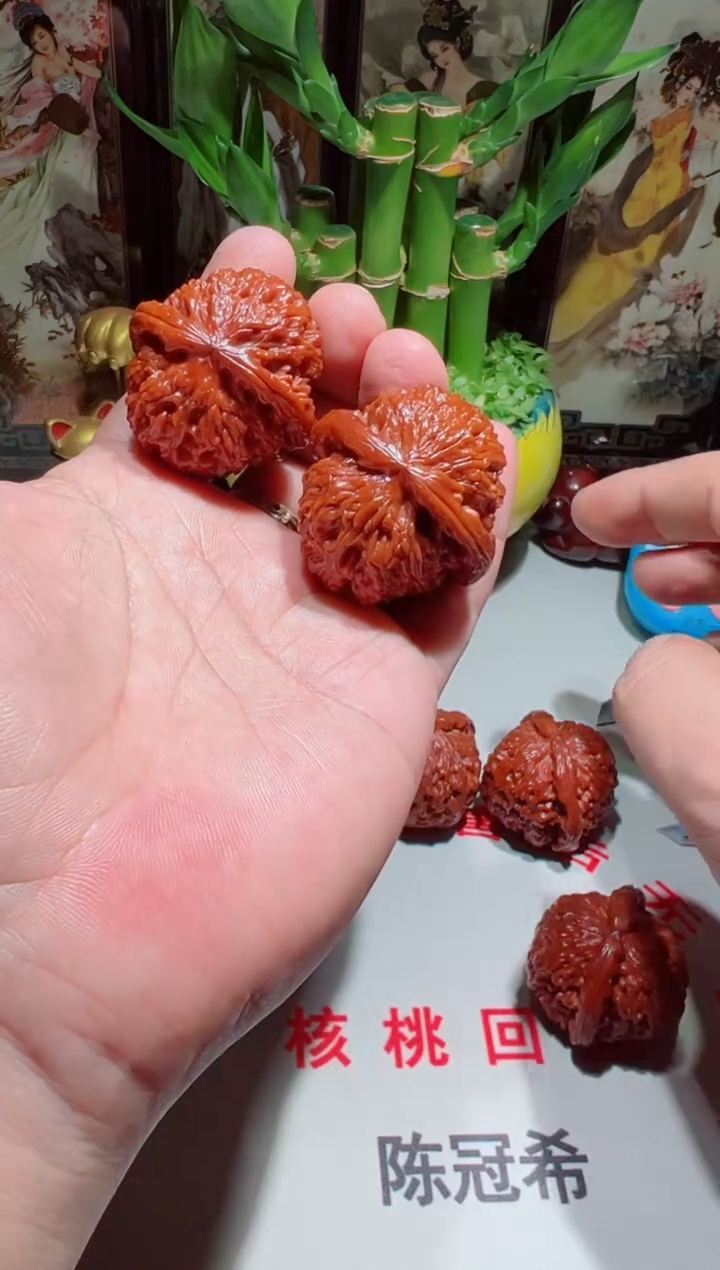 把件文玩核桃白狮子