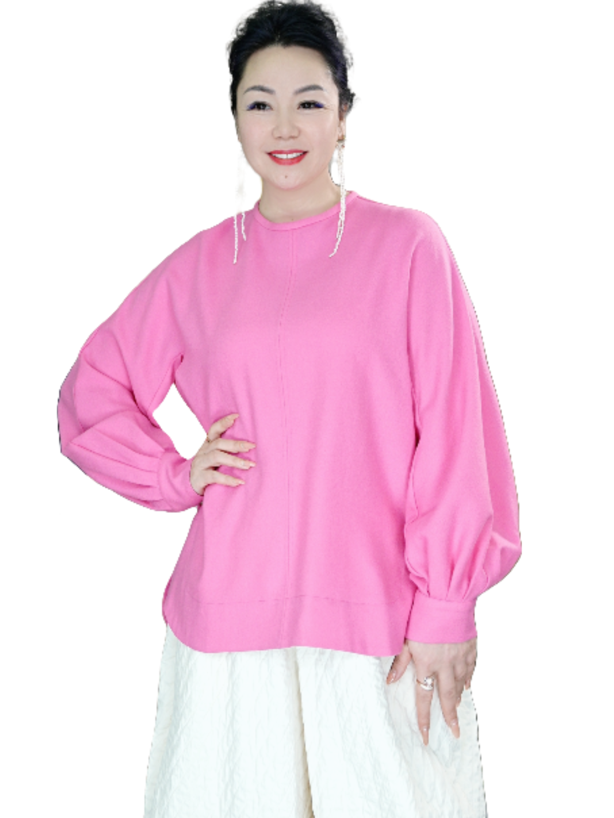 【奥兰多多&杨子家轻奢定制】圆领净色上衣24731