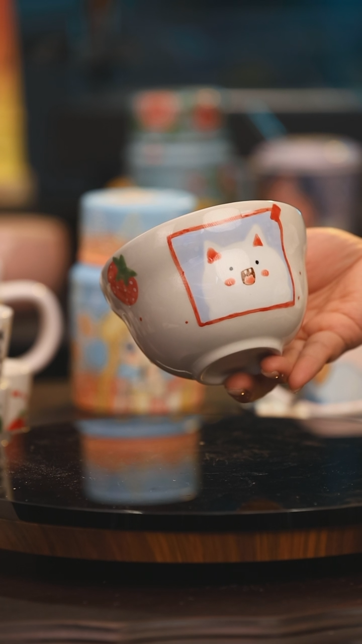 【闪购商品】杯子景德镇设计师釉下彩绘陶瓷