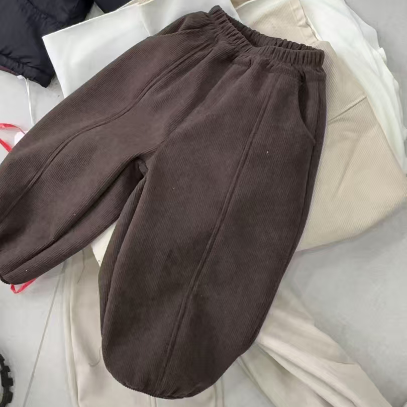 【炎炎妈咪】儿童冬款韩版宽松加厚奥粒绒裤子MY8211