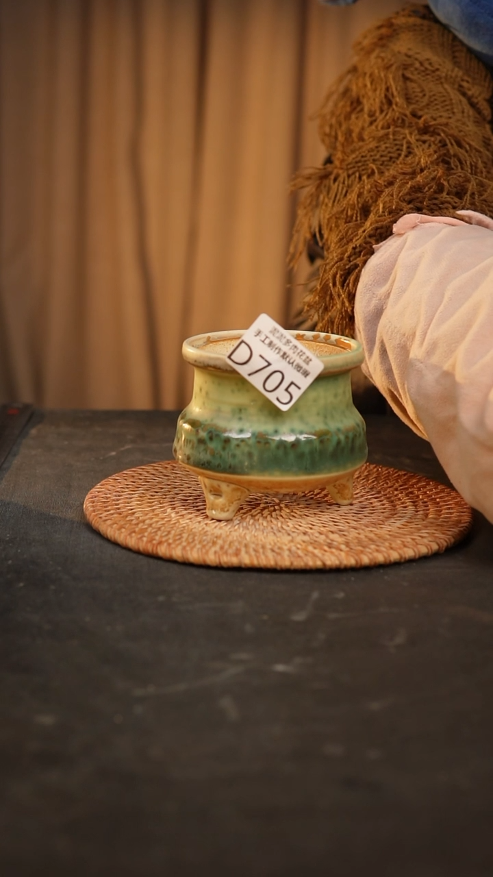 【闪购商品】瓷片705泥泥手工花盆