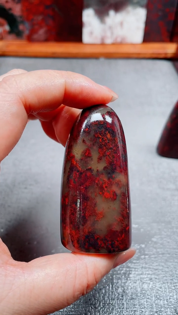 玉桂林鸡血玉素章--37