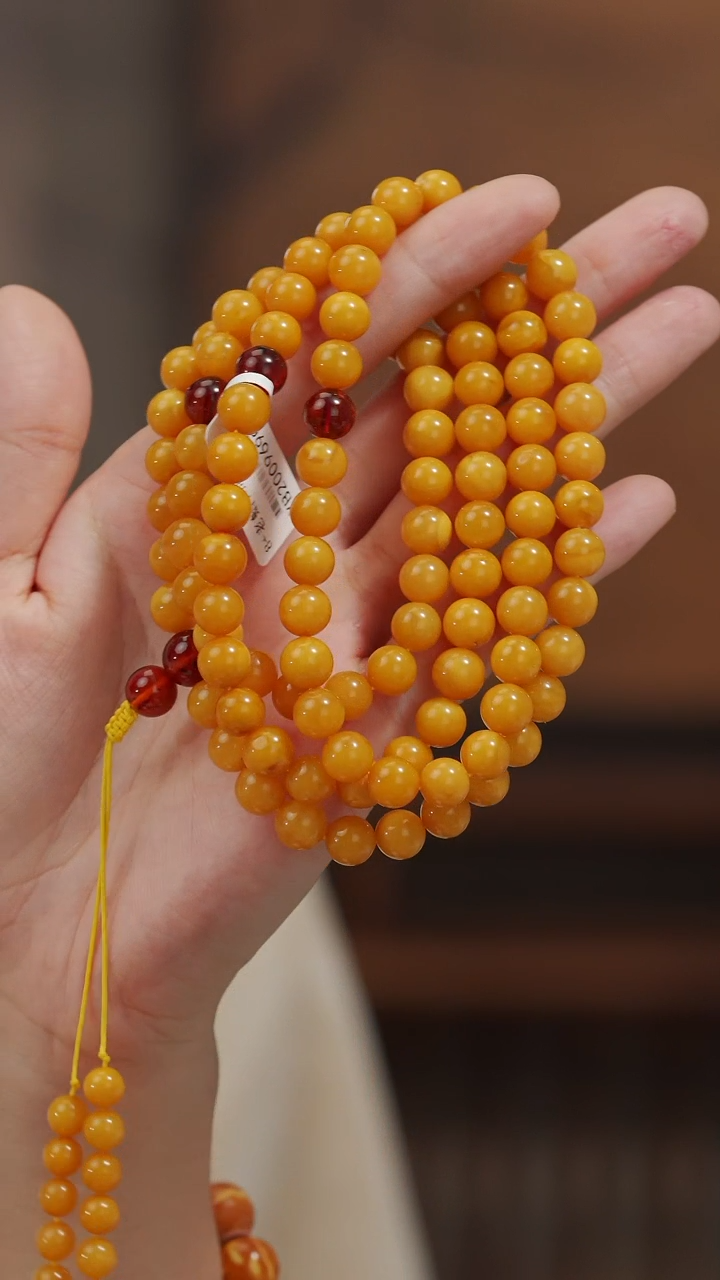 【闪购商品】蜜蜡颈饰未镶嵌8+老蜡108项链多样性发一件